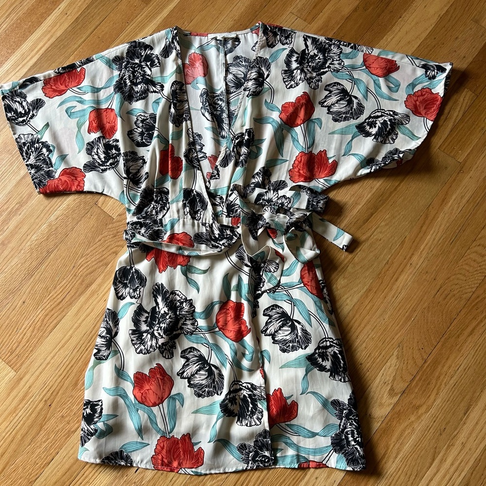 Honey Punch wrap around mini dress